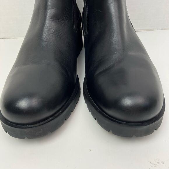 Cole Haan Sz 11 Stanton Waterproof Black Leather Chelsea Chunky Ankle Boots - Picture 6 of 16